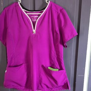 Women's Purple Healing Hands Scrub Top